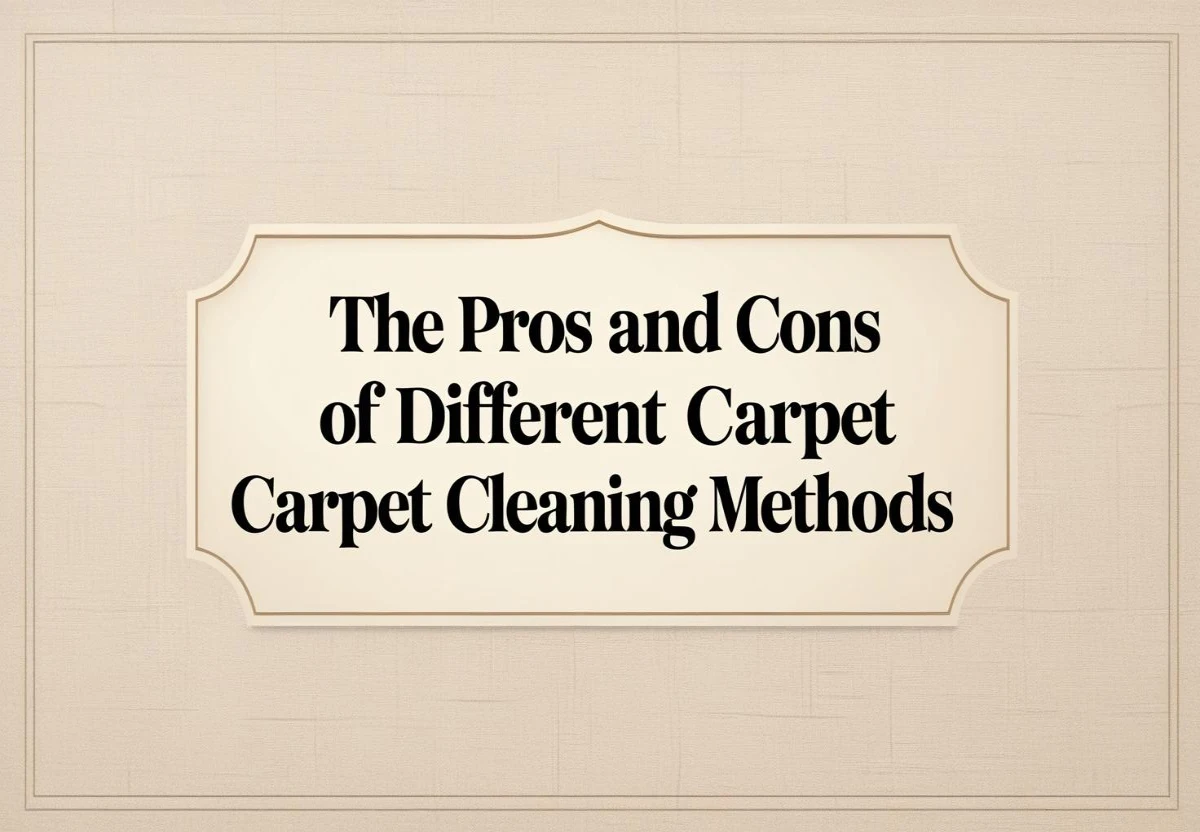 Pros and Cons of Carpet Cleaning Methods.